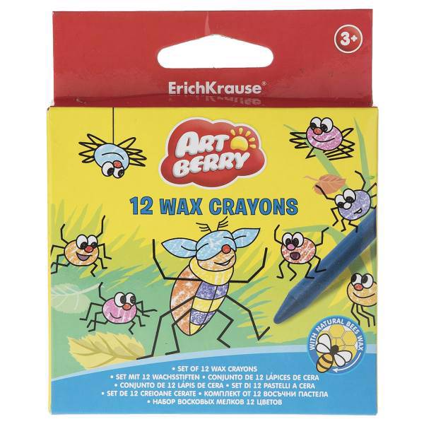 مداد شمعی 12 رنگ اریک کراوزه، ErichKrause 12 Color Wax Crayon