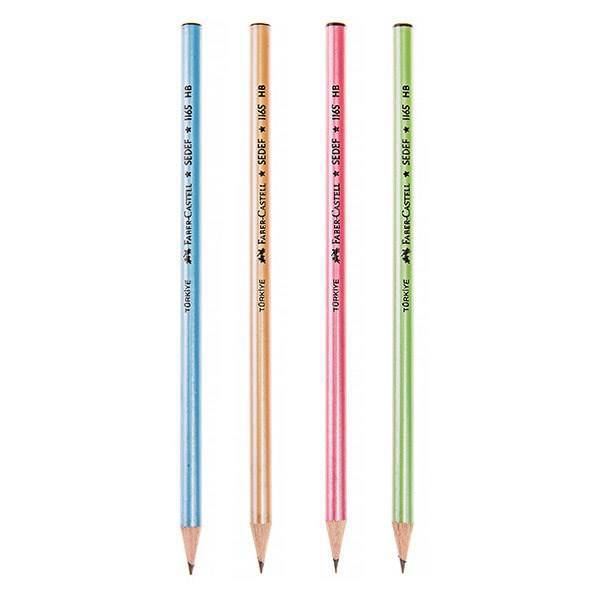 مداد مشکی فابر کاستل مدل Sedef - بسته 4 عددی، Faber-Castell Sedef Black Pencil - Pack Of 4