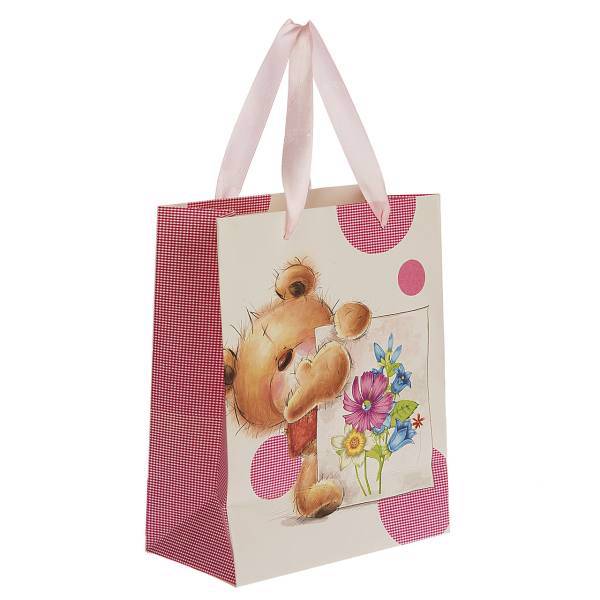 پاکت هدیه عمودی طرح خرس 5، Bear Design 5 Vertical Gift Bag