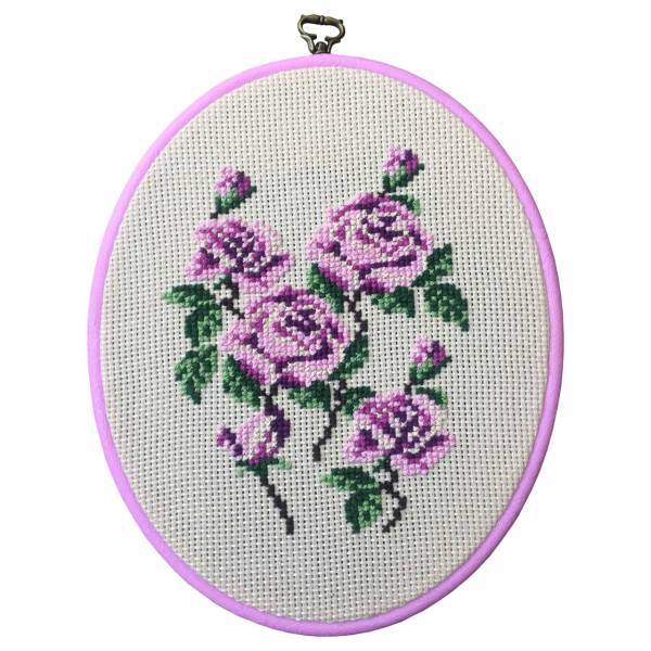 تابلو شماره دوزی خانه دلبر طرح بوته گل کد D202