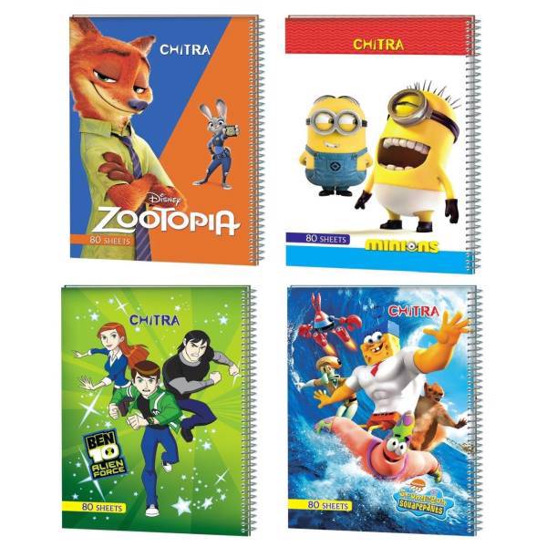 دفتر نقاشی چیترا کد 1-061 مجموعه 4 عددی، Chitra 061-1 Painting Notebook Set 4 Pcs
