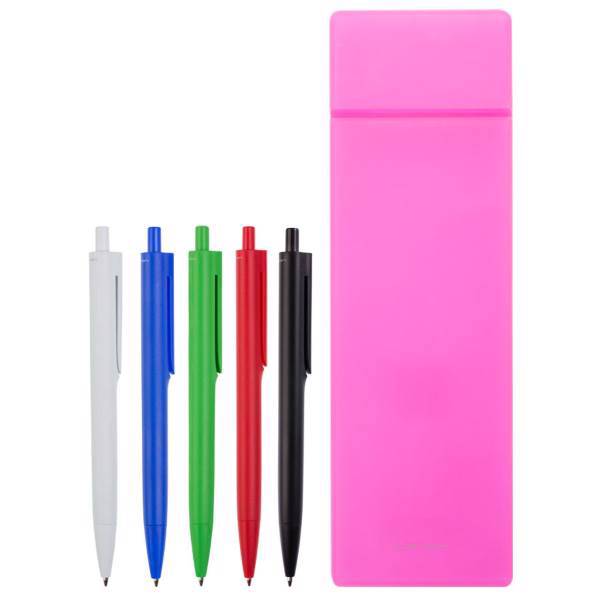 ست خودکار و جامدادی لاتن مدل Biso Pink، Laton Biso Pink Pen and Notebook Set