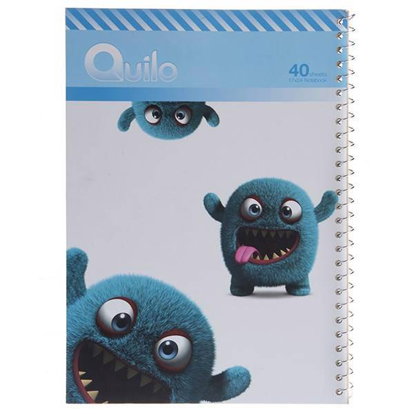 دفتر مشق کوییلو طرح هیولای خزدار بانمک 40 برگ، Quilo Cute Furry Monster Homework Notebook 40 Sheets