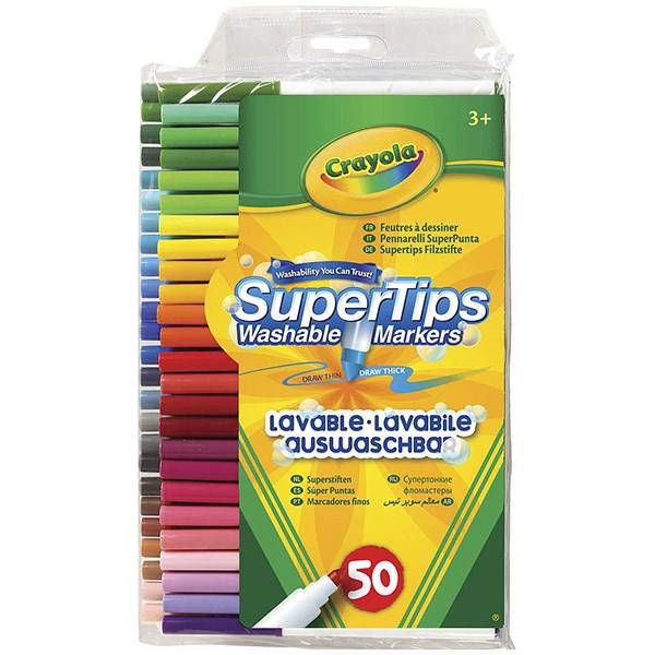 ماژیک رنگ آمیزی کرایولا مدل Supertips کد 5050 - بسته 50 رنگ، Crayola Supertips 5050 Marker - Pack of 50