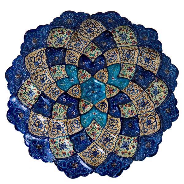 بشقاب میناکاری رستا طرح 266-15-102 قطر 20 سانتی متر