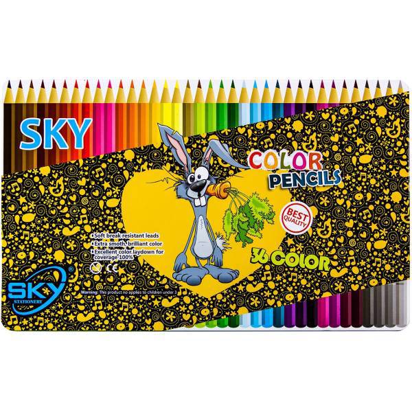 مداد رنگی 36 رنگ اسکای طرح خرگوش، Sky Rabbit Design 36 Color Pencils