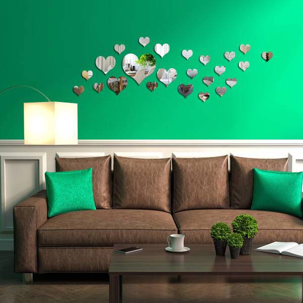 آینه پلکسی گلس پدیده شاپ طرح قلب، Padidehshop Heart Plexiglass Mirror