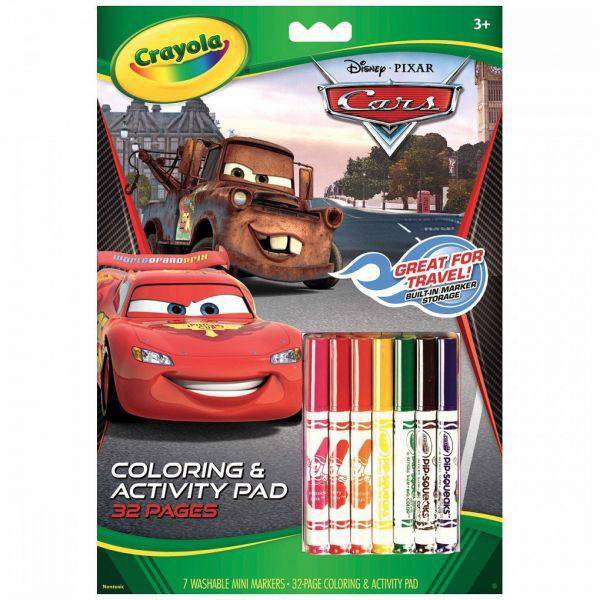 بسته رنگ آمیزی کرایولا سری Coloring And Activity Pad مدل Cars، Crayola Coloring And Activity Pad Cars