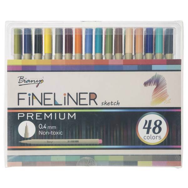 روان نویس 48 رنگ بیانیو مدل Fineliner Premium Sketch، Bianyo Fineliner Premium Sketch 48 Color Rollerball Pen