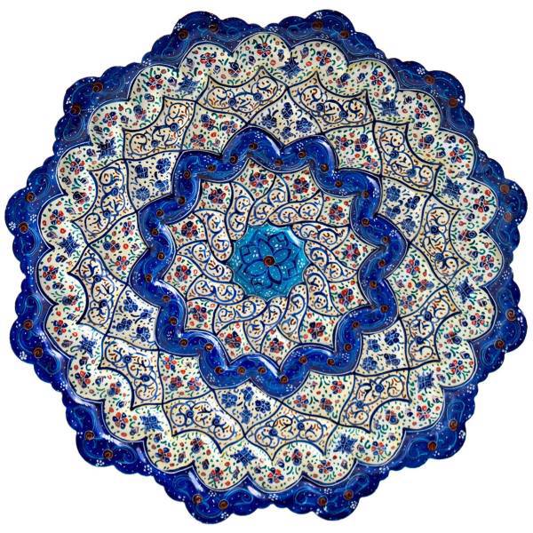 بشقاب میناکاری رستا طرح 241-15-102 قطر 25 سانتی متر