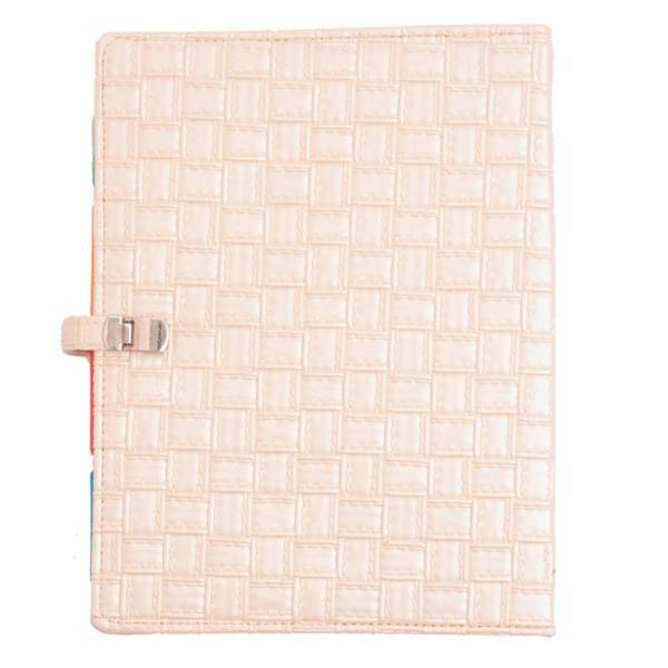 دفتر کلاسوری دوکادفتر طرح چرم مدل 2018-607، DokaDaftar Leather 607-2018 Binder Notebook