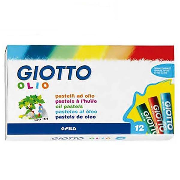 پاستل روغنی 12 رنگ جیوتو مدل Olio، Giotto Olio 12 Colored Oil Pastel