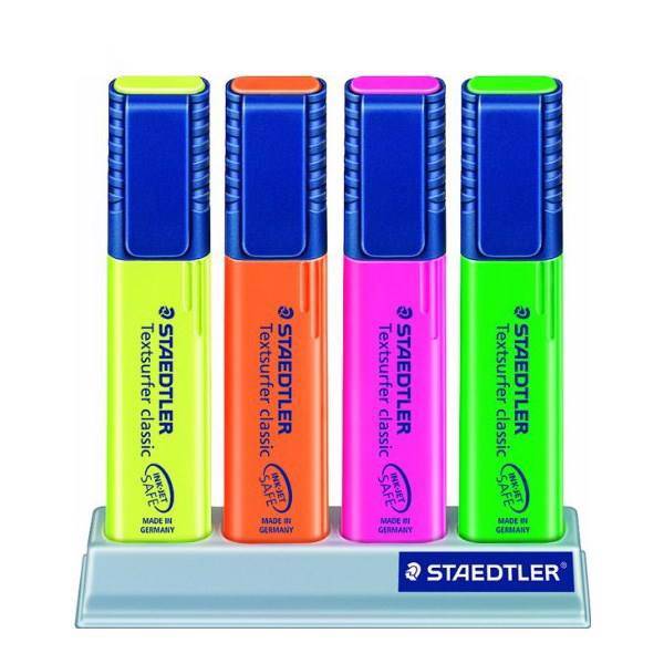 ماژیک علامت گذار استدلر مدل Textsurfer Classic - بسته 4 عددی، Staedtler Textsurfer Classic Textliner Highlighter - Pack of 4