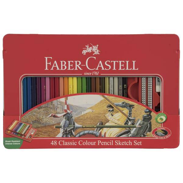 مداد رنگی 48 رنگ فابر-کاستل مدل Sketch، Faber-Castell 48 Sketch Color Pencils