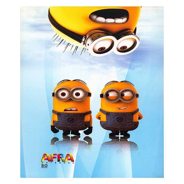 دفتر 50 برگ افرا طرح من نفرت انگیز 2 جلد شومیز، Afra 50 Sheets Despicable me2 Design Soft Cover Notebook