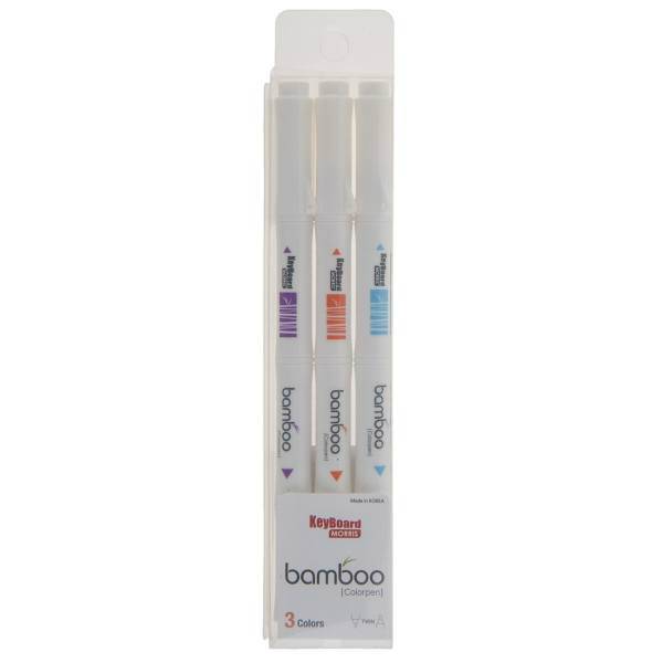 ماژیک رنگ‌آمیزی بامبو مدل KTB-2-3300 بسته 3 عددی، Bamboo KTB-2-3300 Marker Pack of 3