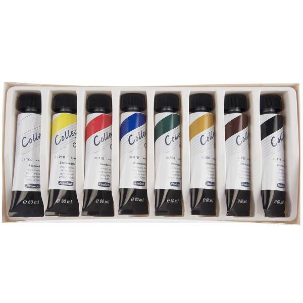 رنگ روغن 8 رنگ اشمینک مدل College کد 85701، Schmincke College 8 Oil Color Code 85 701