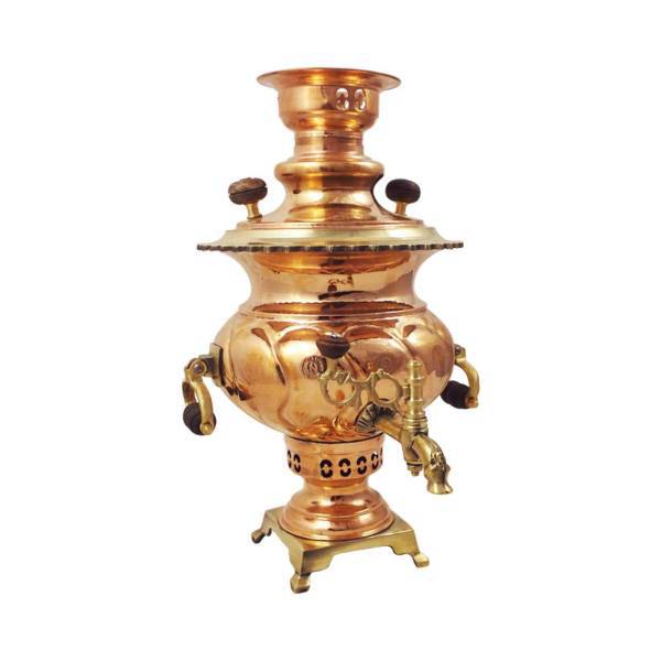 سماور ذغالی مسی زنجان کد1805 سایز بزرگ، copper samovar