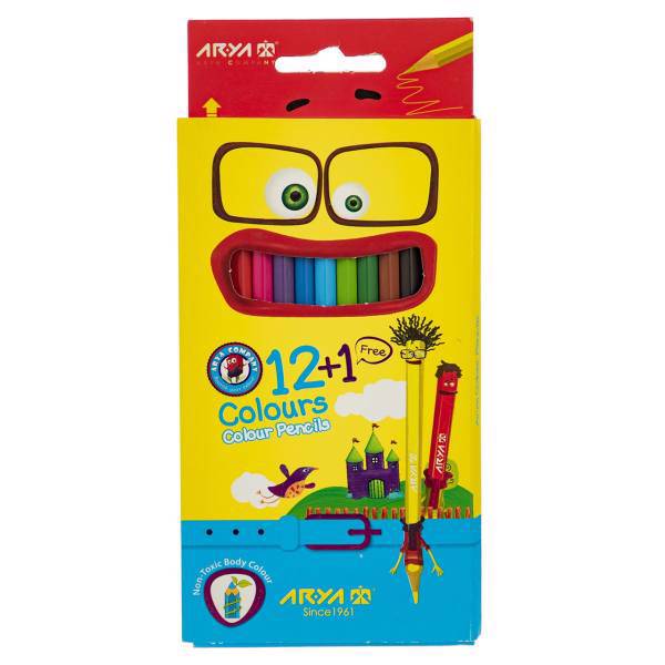 مداد رنگی 12 رنگ آریا مدل 3016، Arya 3016 12 Color Pencil