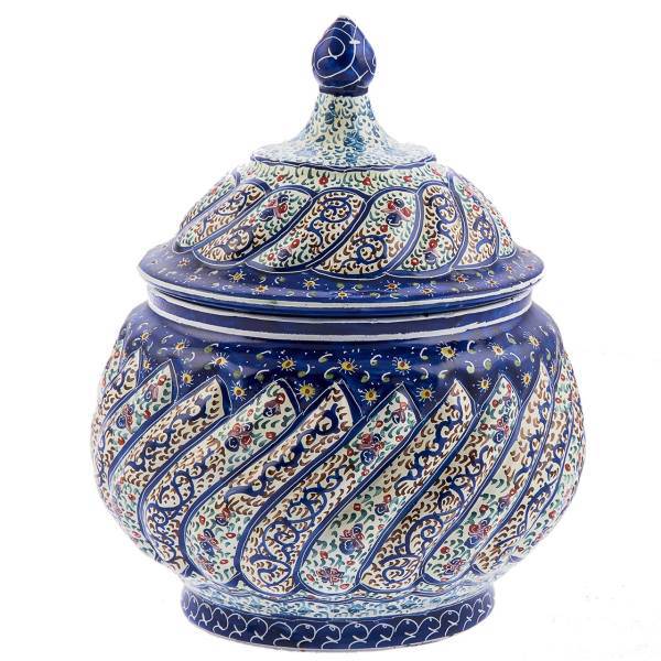 قندان مسی میناکاری شده اثر شیرازی طرح 3 سایز کوچک