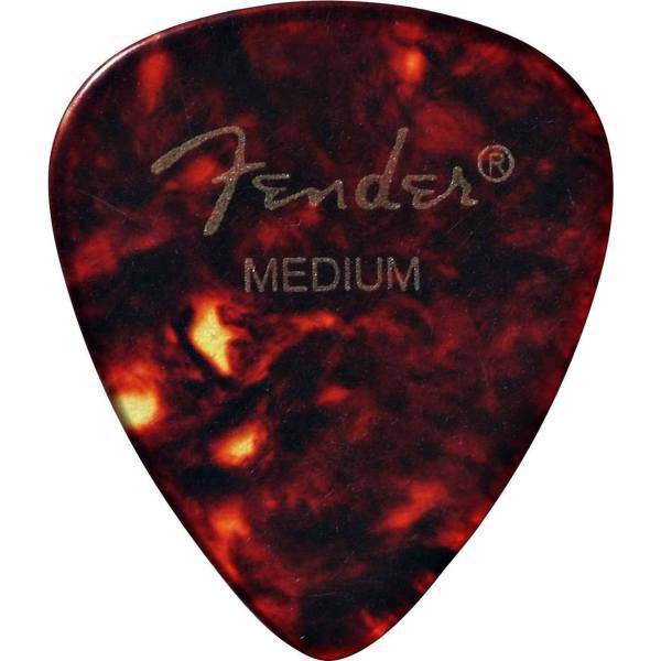 پیک گیتار الکتریک فندر مدل 351 Shape Premium Medium Shell Pick بسته‌ دوازده عددی، Fender 351 Shape Premium Medium Shell Pick