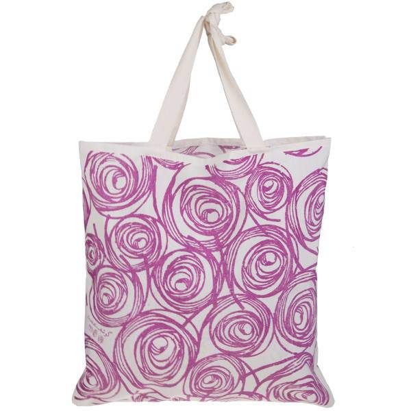 ساک خرید گوشه طرح سبد گل، Gooshe Flower Basket Design Shopping Bag