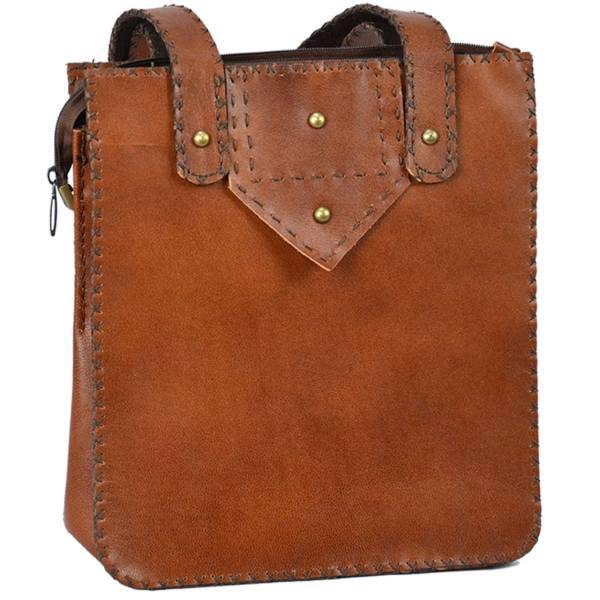 کیف رودوشی دستبافت چرم زنانه گالری هنرمندان مدل مهر، Honarmandan HandMade Gallery Woman Leather Bag Mehr