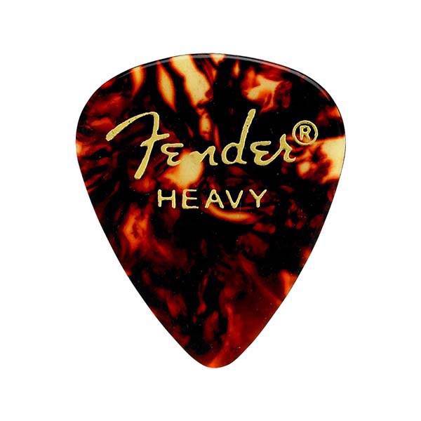 پک پیک گیتار الکتریک فندر مدل کلاسیک سلولوید هووی بسته دوازده عددی، Fender 351 Shape Classic Celluloid Heavy Pick