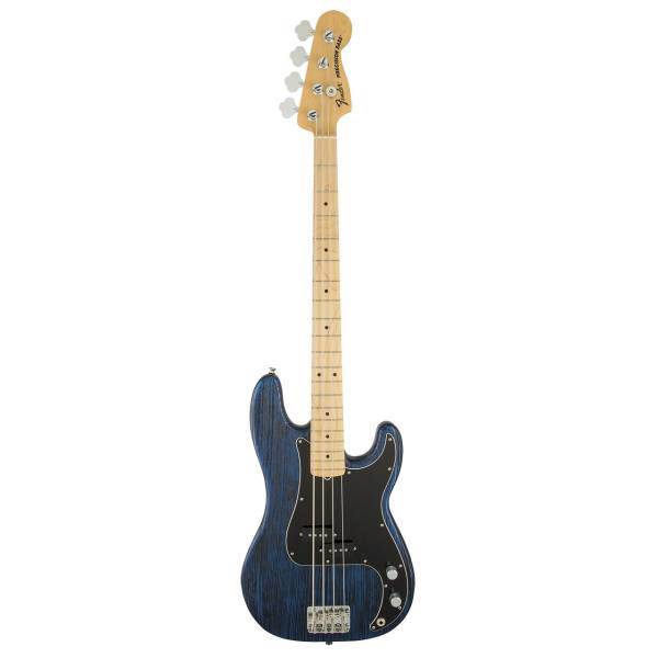 گیتار باس فندر مدل Limited Edition Sandblasted Precision Bass with Ash Body MN Sapphire Blue، Fender Limited Edition Sandblasted Precision Bass with Ash Body MN Sapphire Blue Transparent