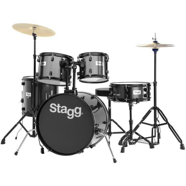 درام ست استگ مدل TIM120B BK همراه با پایه، Stagg TIM120B BK Set Drums