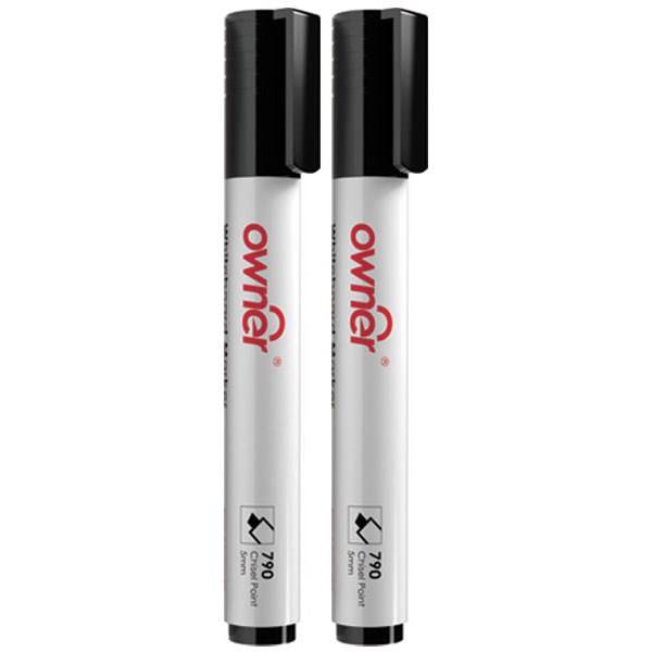 ماژیک وایت برد اونر مدل Black 790 - بسته 2 عددی، Owner Black 790 Whiteboard Marker - Pack of 2