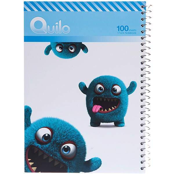 دفتر مشق کوییلو طرح هیولای خزدار 100 برگ، Quilo Cute Furry Monster Homework Notebook 100 Sheets