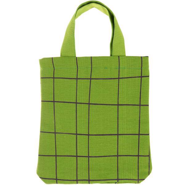 ساک خرید گوشه طرح چهارخانه، Gooshe Checked Shopping Bag