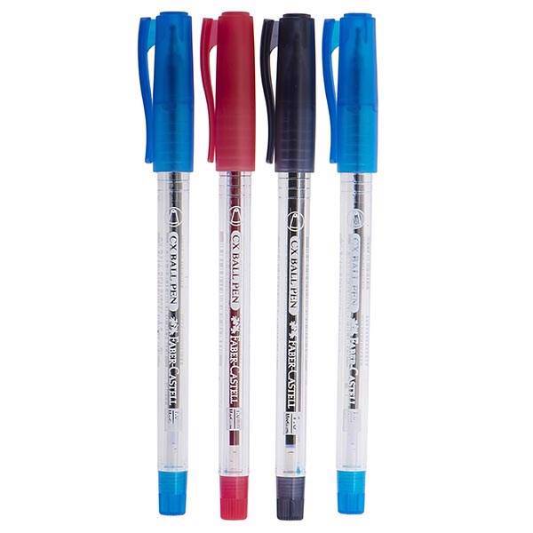 خودکار Faber-Catell مدل CX بسته 4 رنگ، Faber-Castell CX Pen - Pack of 4