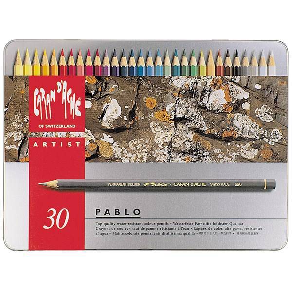 مداد رنگی 30 رنگ کارن داش مدل پابلو کد 666330، Caran dAche Pablo 30 Color Pencil 666330