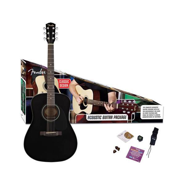 گیتار آکوستیک فندر مدل CD-60 Pack Black DS v2، Fender CD60 Pack Black DS v2 Acoustic Guitar