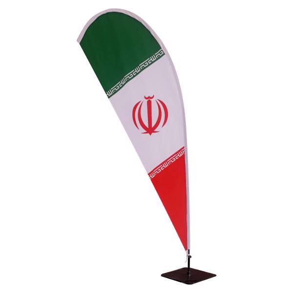 پرچم ایران مدل قطره ای کد SP203RM، IRAN Beachflag - SP203RM