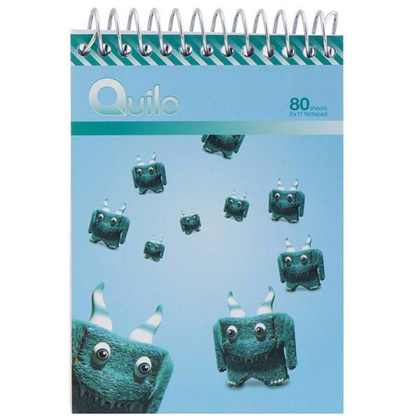 دفتر یادداشت کوییلو طرح هیولای شاخ‌دار بامزه 80 برگ، Quilo Cute Horned Monster Design Notebook 80 Sheets