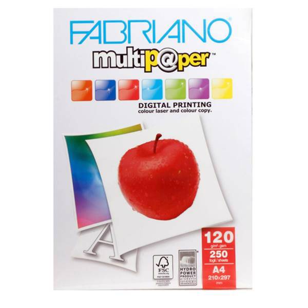 کاغذ فابریانو مدل G120 سایز A4 بسته 250 عددی، Fabriano G120 Paper A4 Pack Of 250