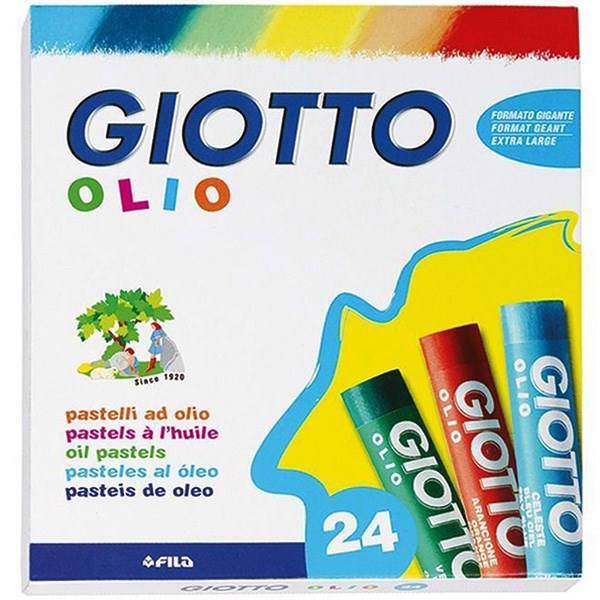 پاستل روغنی 24 رنگ جیوتو مدل Olio، Giotto Olio 24 Colored Oil Pastel