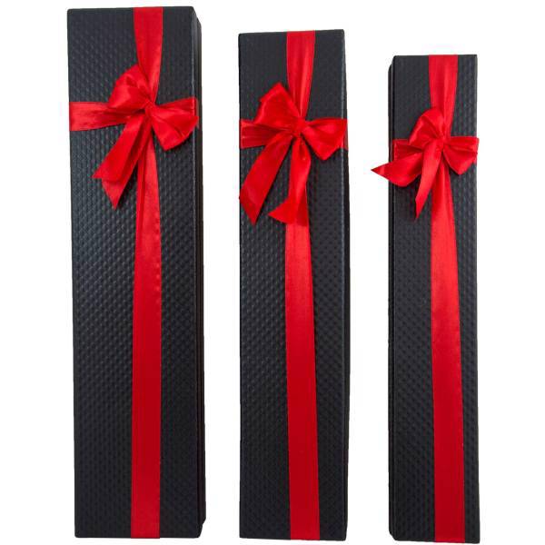 جعبه هدیه بهارگالری مدل Black Gift Box بسته 3 عددی