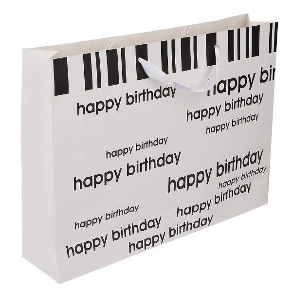 پاکت هدیه‌ افقی طرح Happy Birthday، Happy Birthday Design Horizontal Gift Bag