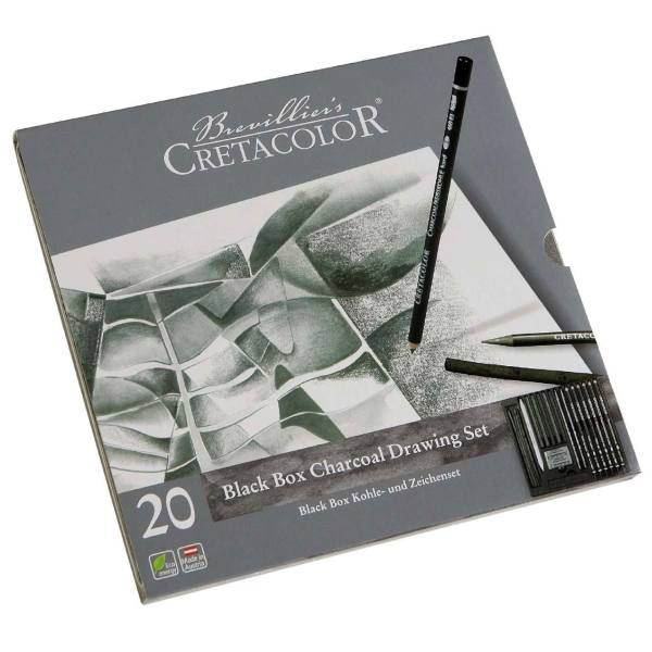 ست طراحی مشکی کرتاکالر مدل 40030، Cretacolor 40030 Black Box Charcoal Drawing Set