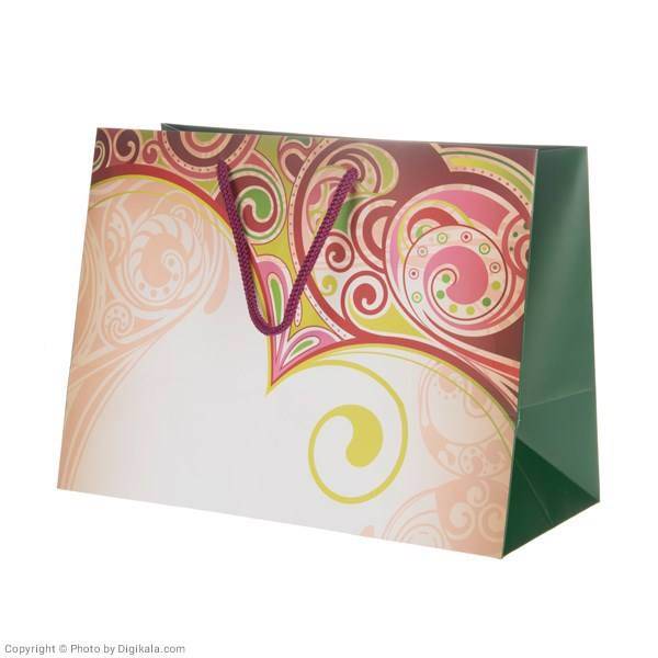 پاکت هدیه جیحون سری نیکی مدل بته جقه سبز سایز بزرگ، Jeihoon Niki Large Green Paisley Design Gift Box No.12