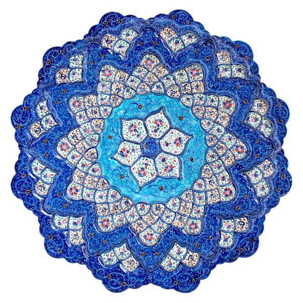 بشقاب میناکاری مسی رستا طرح 186-15-102 قطر 25 سانتی متر