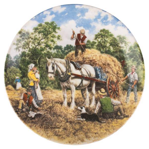 بشقاب دکوری قدیمی طرح Work on the Farm