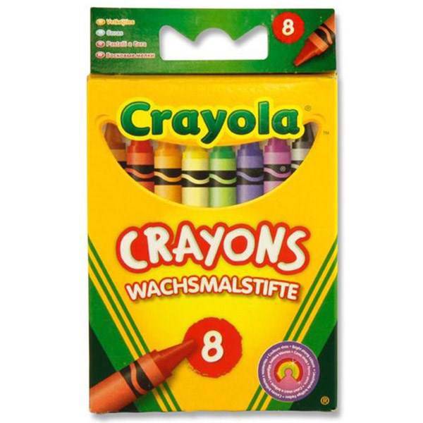 مداد شمعی 8 رنگ کرایولا مدل Crayons Wachsmalstifte کد 0008، Crayola 0008 Crayons Wachsmalstifte 8 Colors Pastel