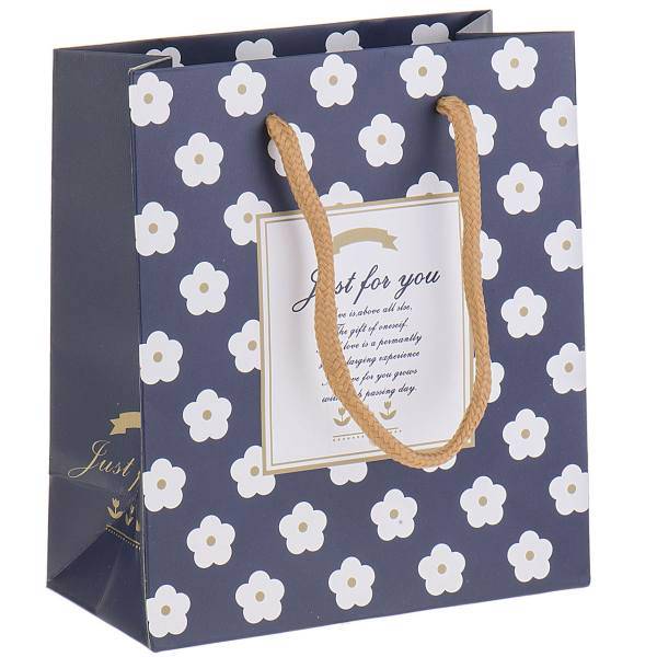 پاکت هدیه عمودی طرح شکوفه های سفید، White Blossoms Vertical Gift Bag