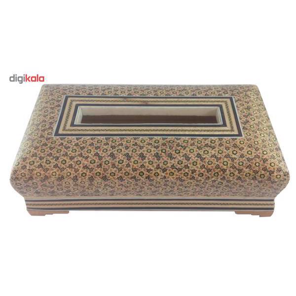 جعبه دستمال کاغذی خاتم کاری صفار مدل Kg12