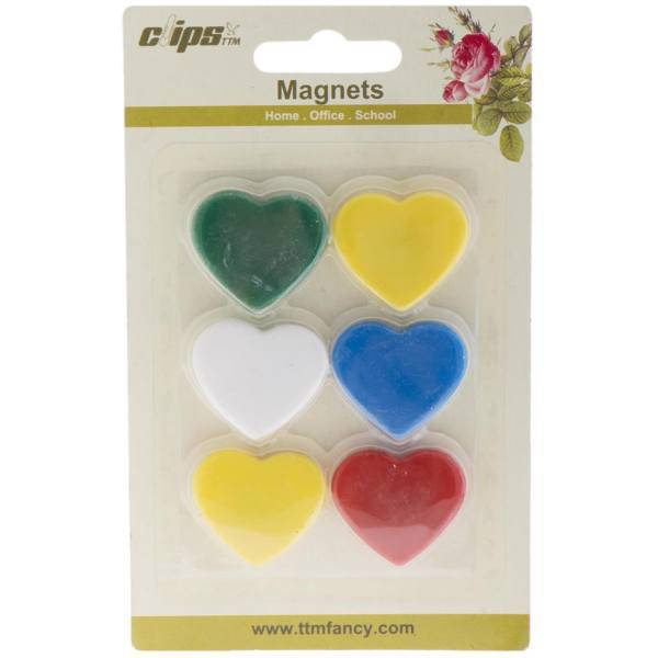 گیره‌ی آهنربایی کلیپس مدل 100552 - بسته 6 عددی، Clips 100552 Magnet - Pack of 6